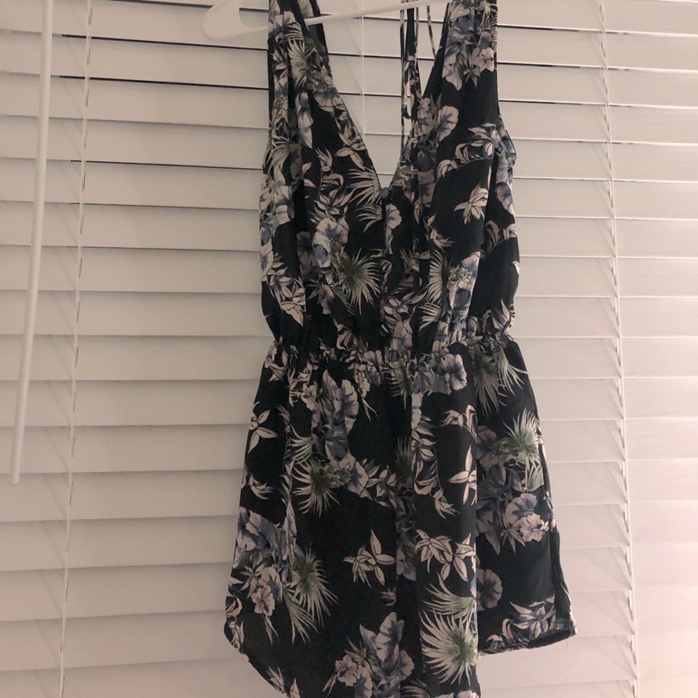 Cute black floral romper
